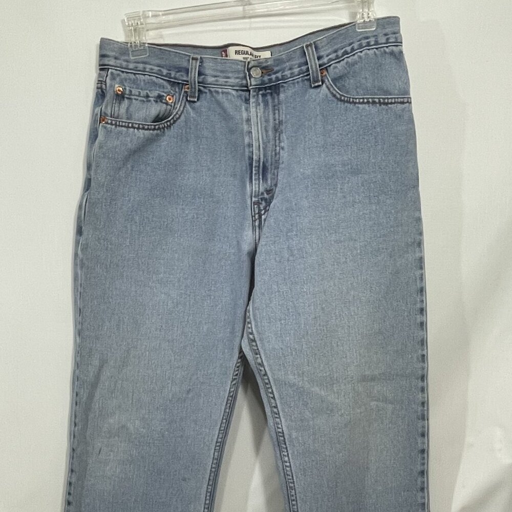 Vintage Levi's Jeans Mens 36x32 Blue Denim 505 Straight Fit Light Wash Mid Y2k